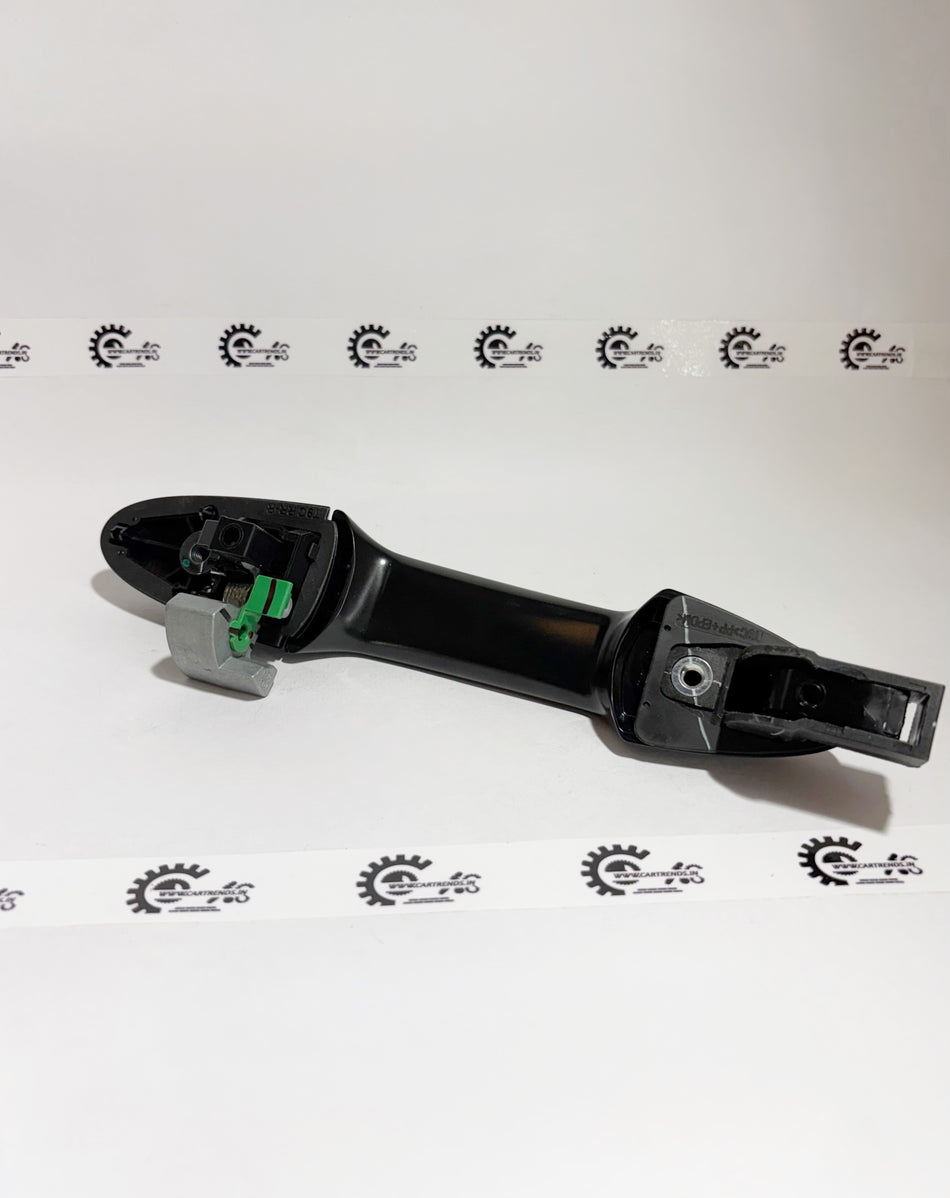 Honda right rear door handle assembly with keyhole, compatible with Honda vehicles, shown in a close-up image.