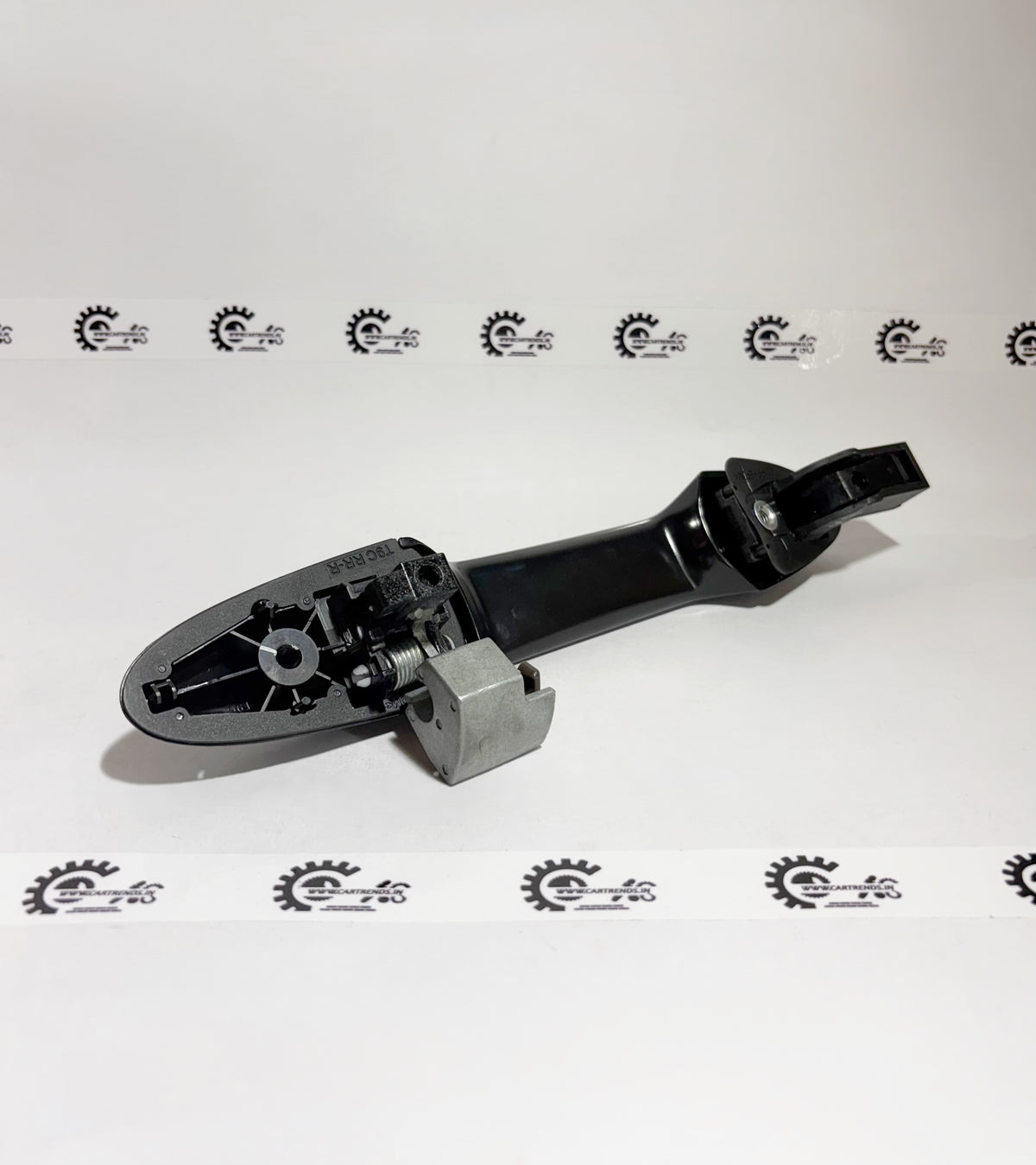 Honda right rear door handle assembly, part number 72640TG2K01, shown on a vehicle in a close-up view.