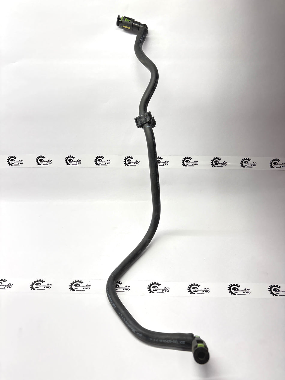 Honda fuel hose component FE 1672055AT01, flexible black rubber hose for fuel system connection.
