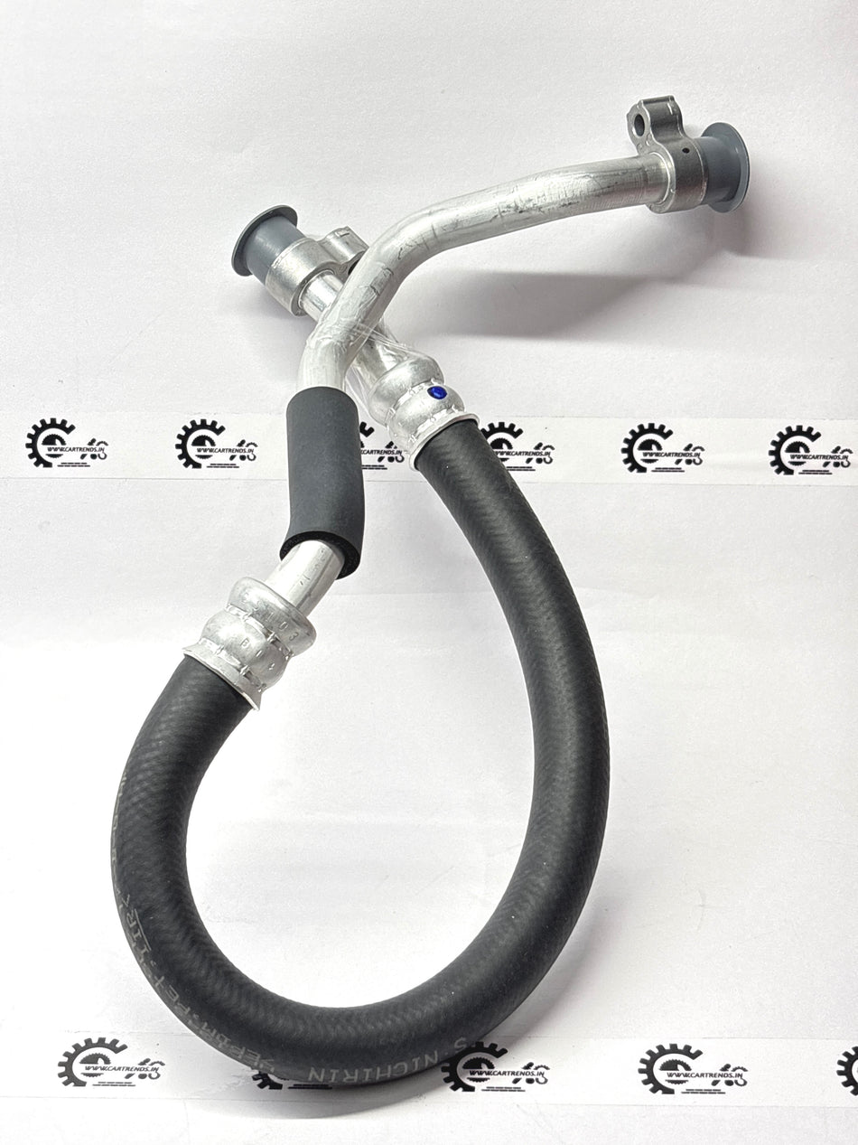 Honda suction hose component 80312TSWK01, designed for Honda machinery, shown in black with flexible tubing and connector ends.