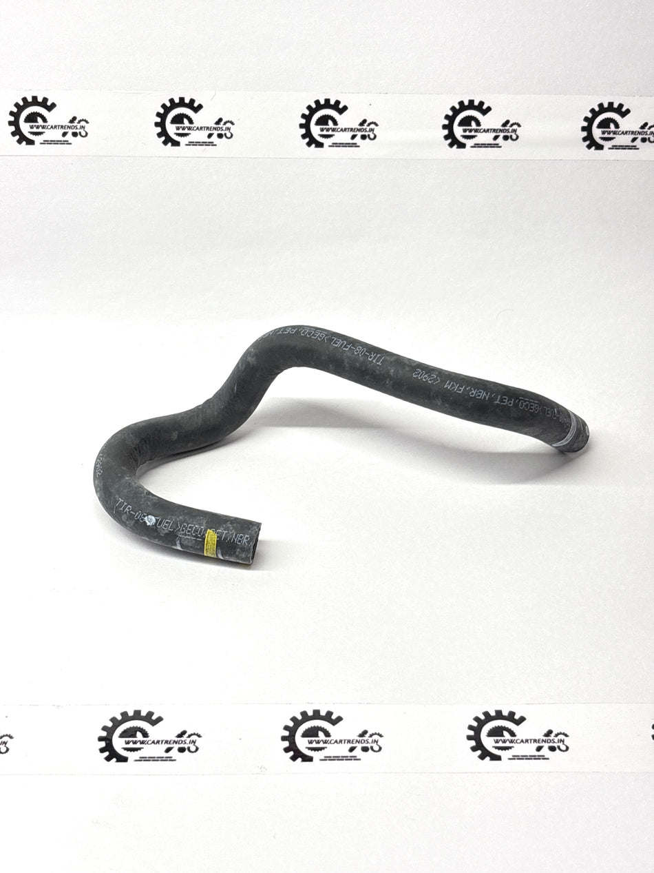 Honda HOSE.RAIL FUEL RE 16613RNYE01 fuel hose rail, black rubber tube with metal fittings for Honda vehicles.