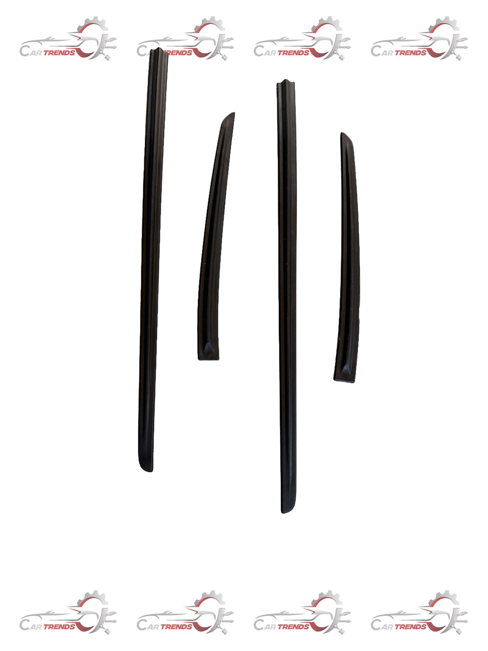 Honda body side molding kit, model 08P05T5A700A, shown on vehicle, durable plastic side molding for car protection.