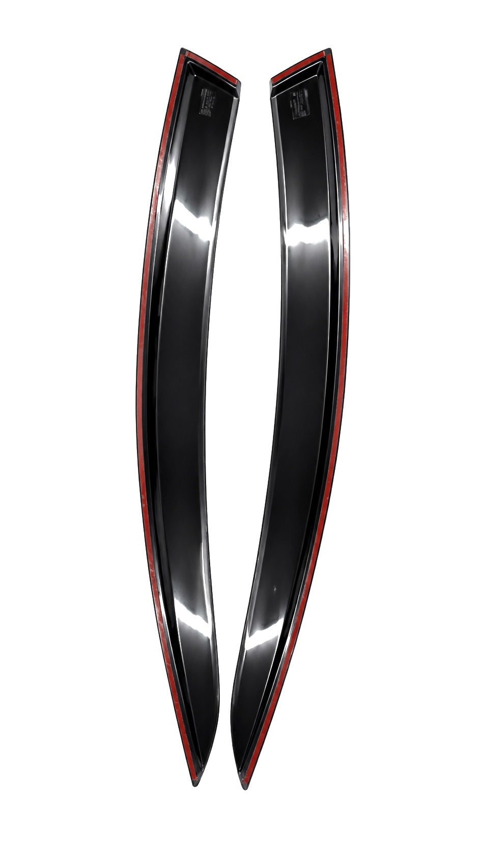 Honda door visor kit 08R04T9C700 installed on vehicle, showcasing sleek window deflectors for rain and wind protection.