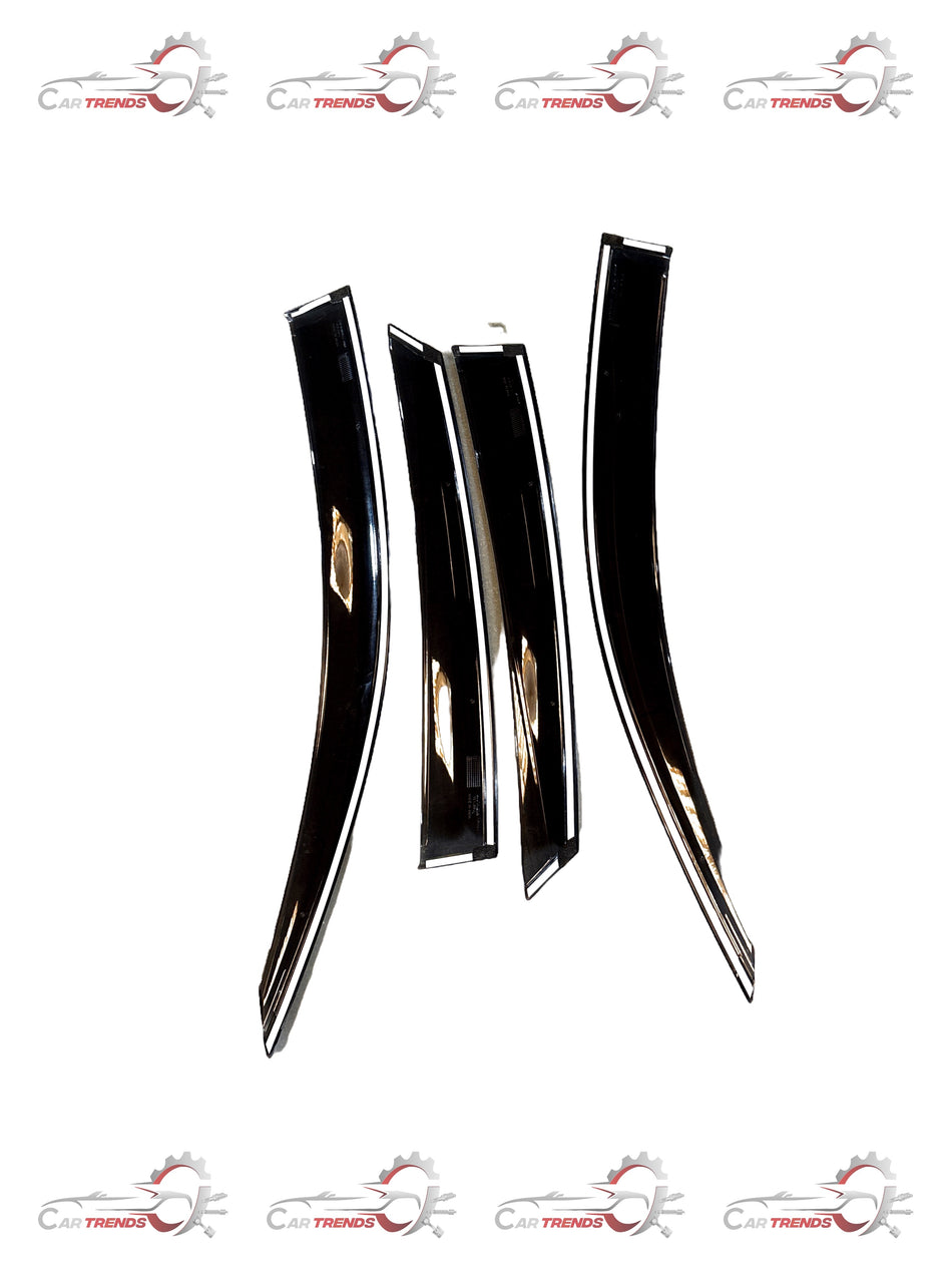Honda door visor with chrome trim, designed for model 08R04TEA700B, installed on vehicle window area.