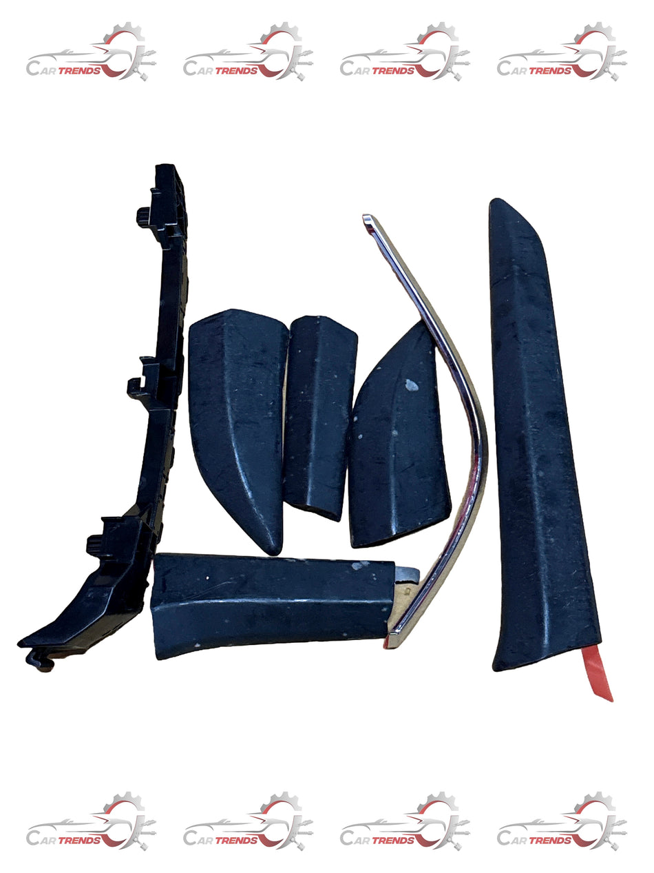 Honda bumper protector kit for front bumper, model 08P03TE7700A, designed for Honda vehicles, showing the bumper guard in black.