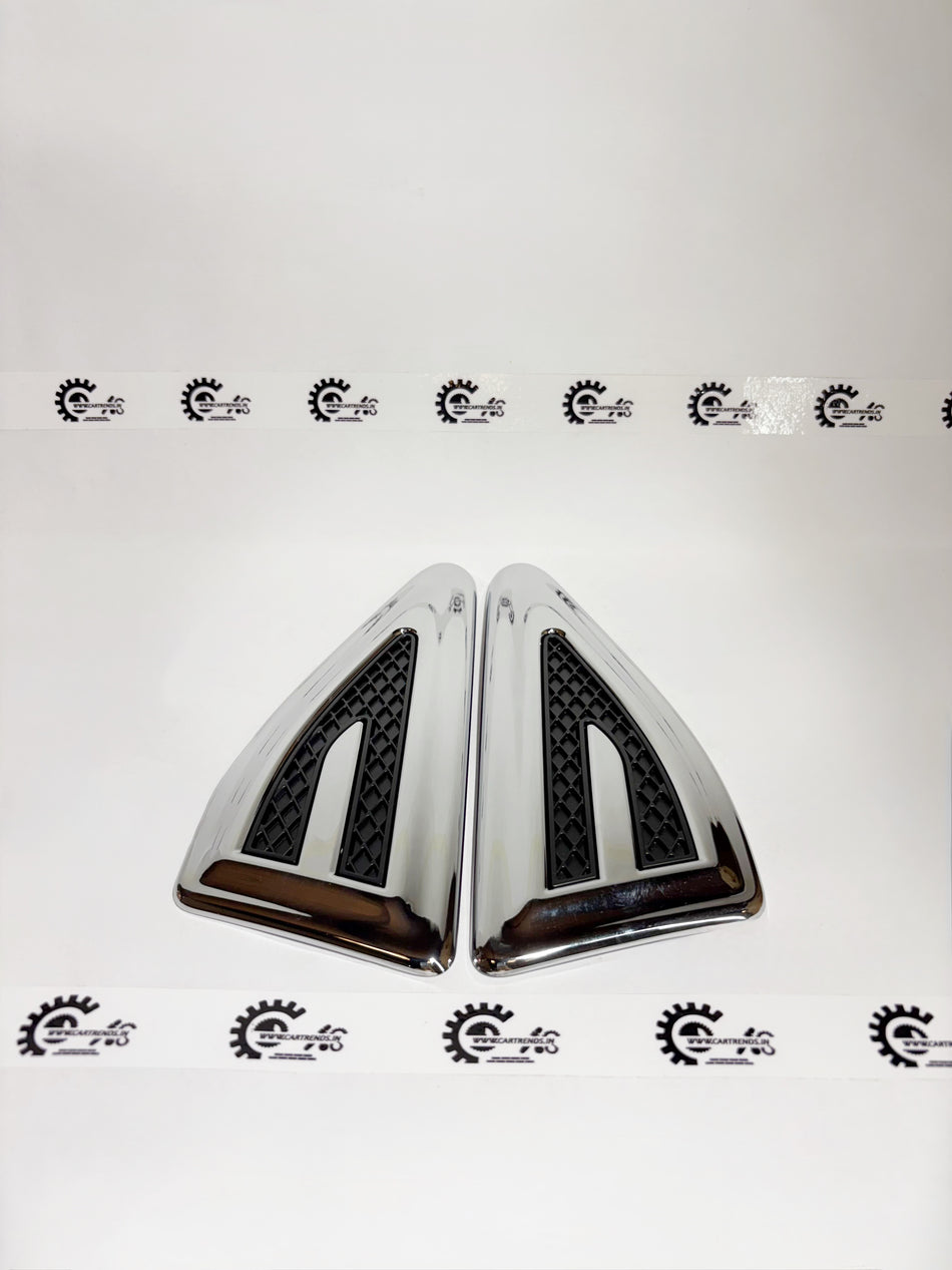 Honda Fender Garnish Kit, genuine Honda car accessory, showing the sleek chrome finish and mounting points for a Honda vehicle.