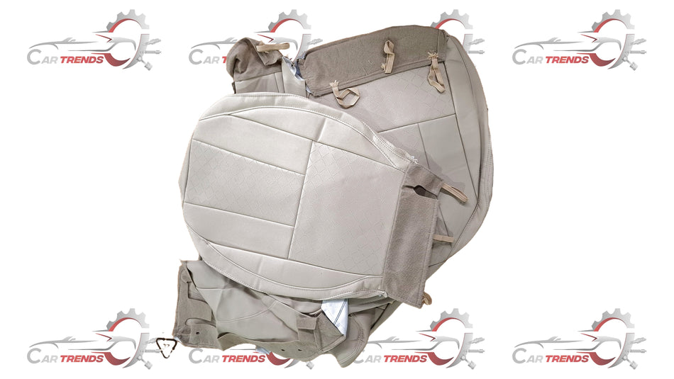 Honda seat cover kit for V E HEV model, showing the black fabric cover with Honda branding and detailed stitching.