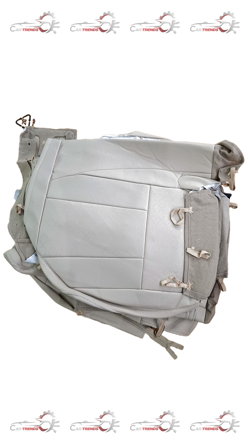 Honda seat cover kit for V E: HEV models, durable and fitted, shown in a close-up view of the seat cover material and design.