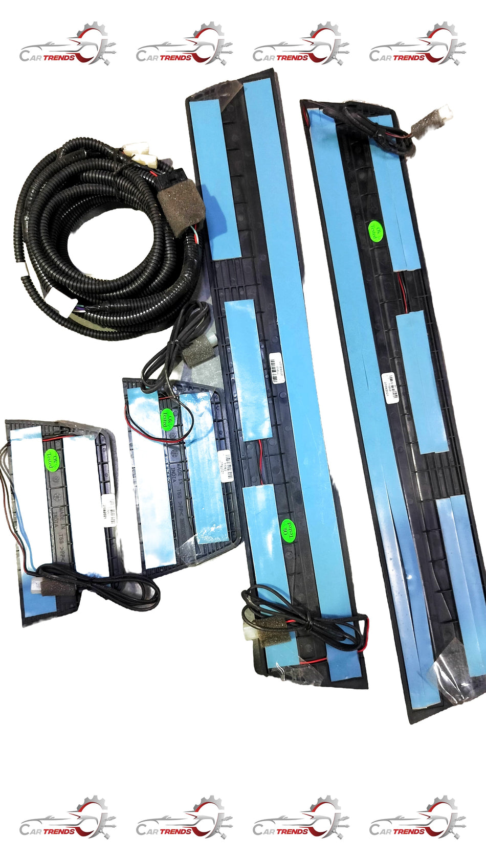 Honda KIT STEP ILLUMI with four lights, compatible with Honda vehicles, featuring illuminated step lighting for enhanced visibility.