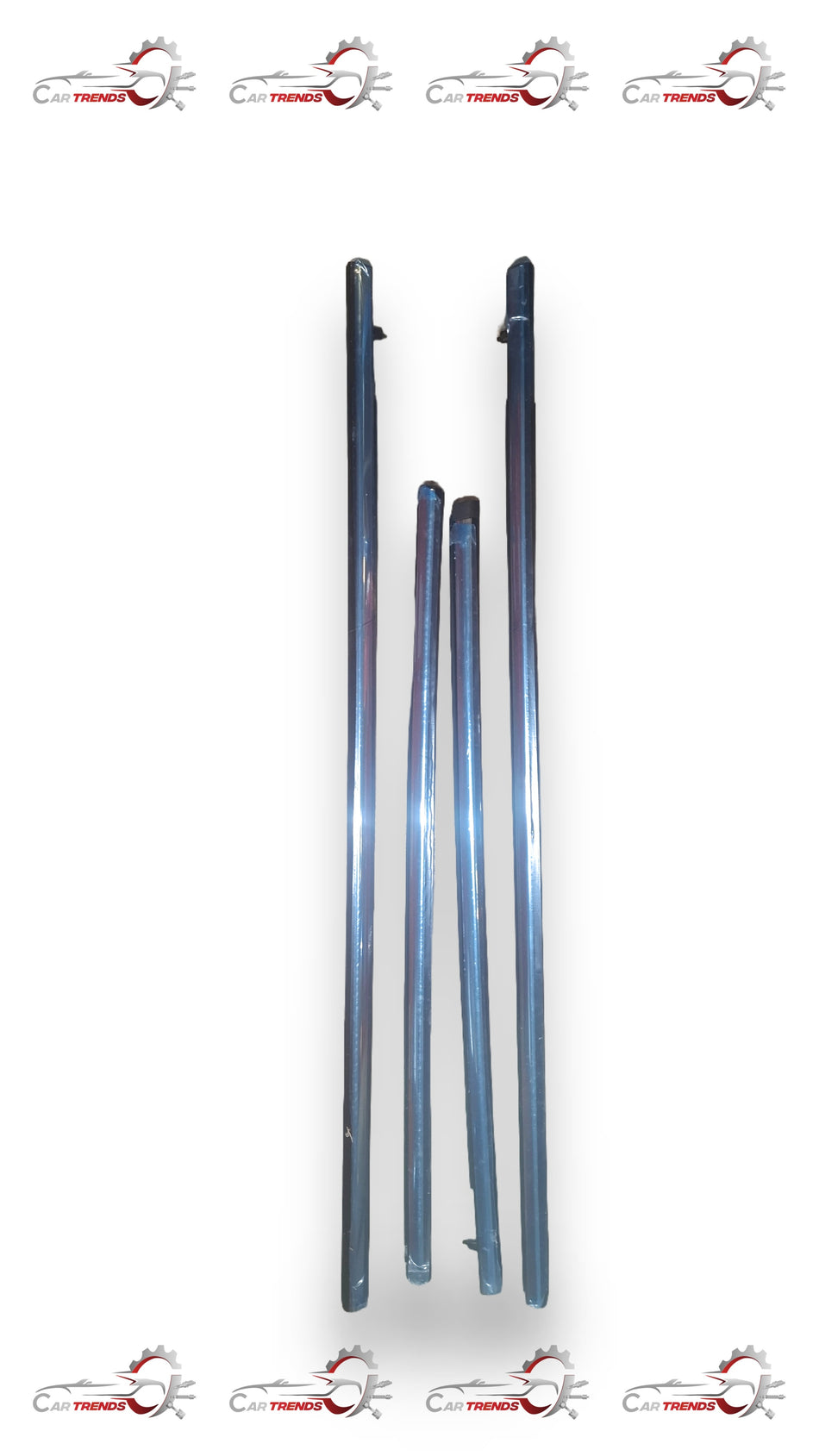 Honda window chrome molding kit featuring sleek chrome trim for a polished vehicle exterior appearance.