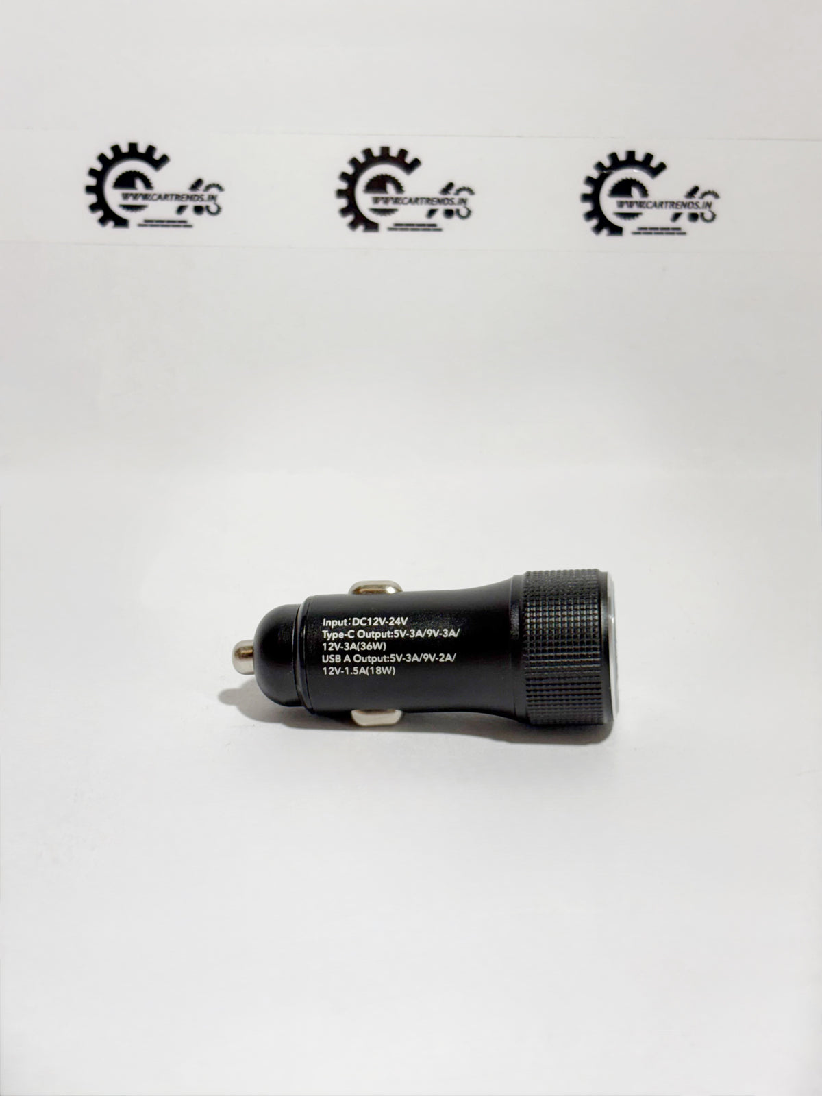 Honda KitDual Charger USB A Type for Honda vehicles, compact charger with dual USB ports, black plastic construction.