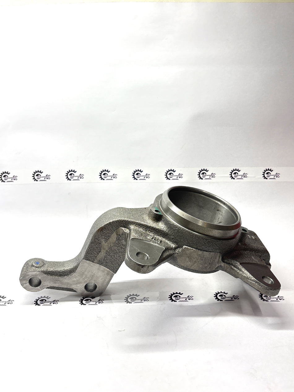 Honda KNUCKLE.L FR 51216TXKT00 motorcycle front left knuckle part with visible mounting points and metal finish.