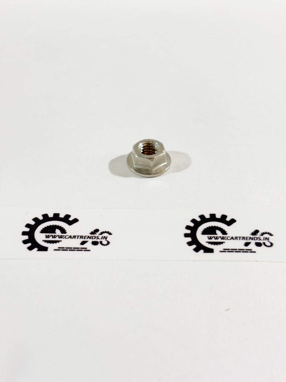 Honda M8 flange nut, model 90336T5A003, showing the metallic nut with flange, designed for Honda vehicle maintenance and repair.