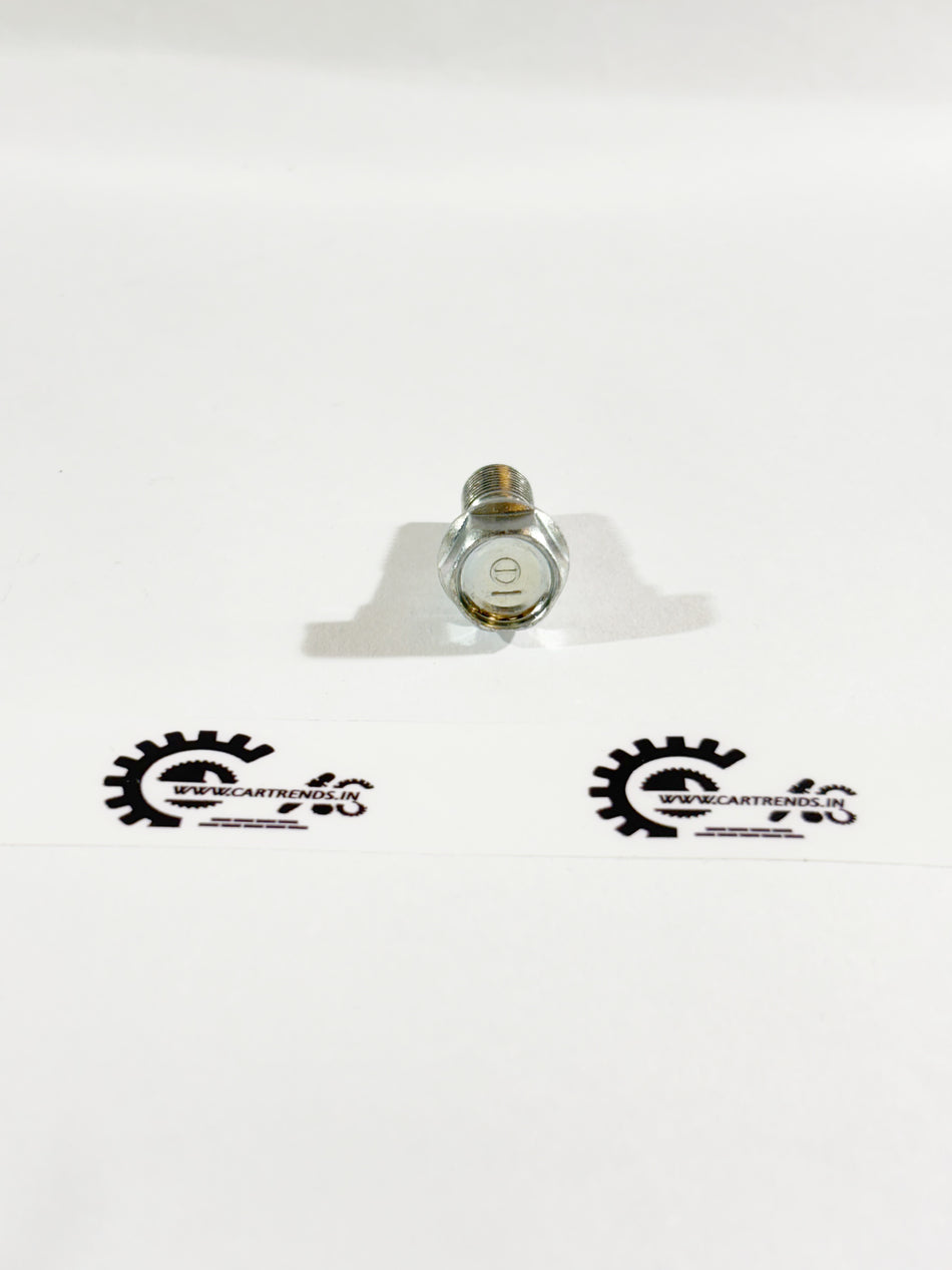 Honda Accord oil bolt, OEM replacement part, with metal threaded design for secure engine oil sealing.