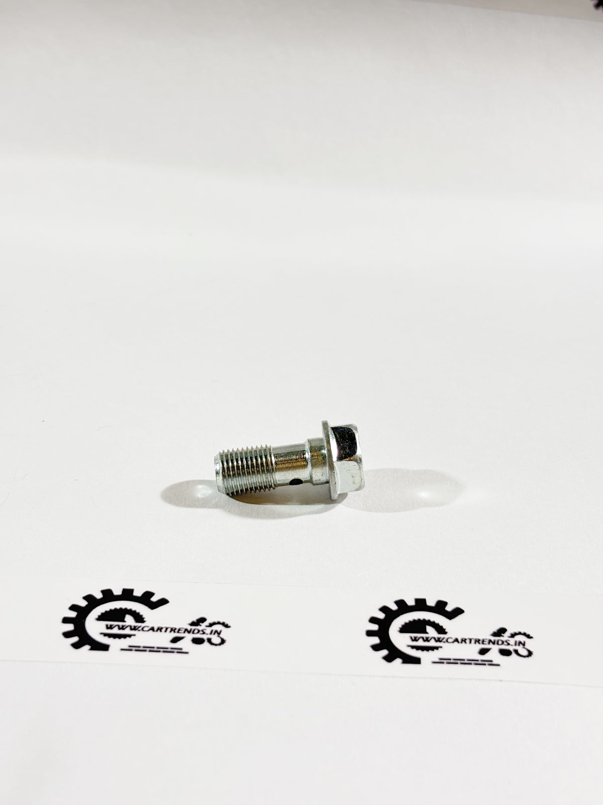 Honda Accord oil bolt, OEM part 46462SE0000, shown in a close-up image with metal finish and threaded design.