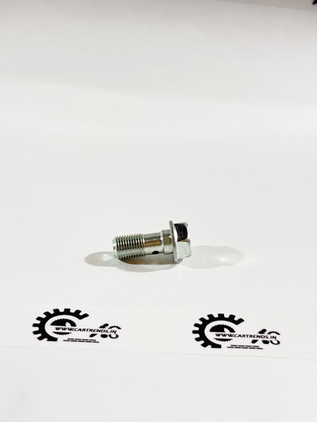Honda Accord oil bolt, OEM part 46462SE0000, shown in a close-up image with metal finish and threaded design.