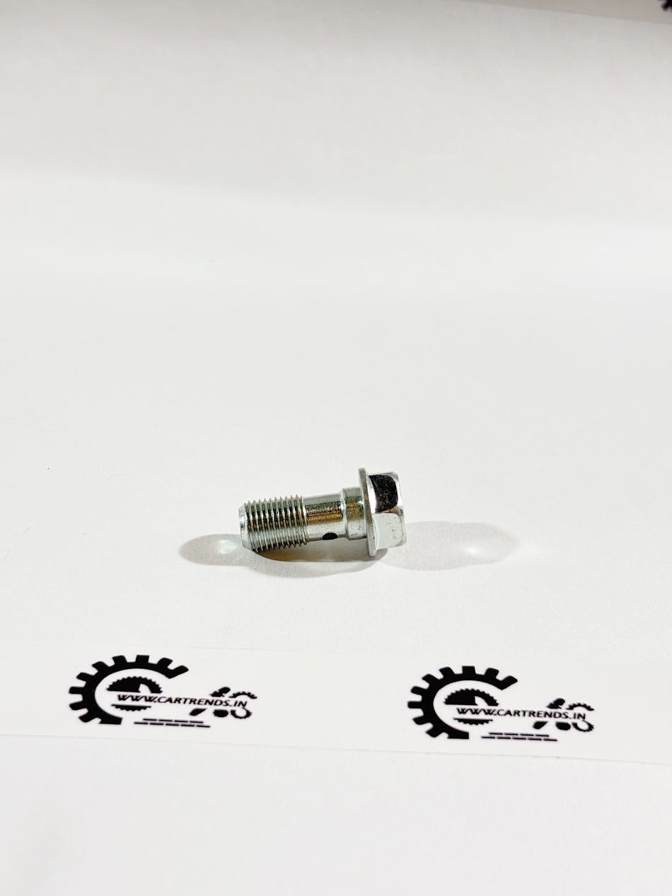 Honda Accord oil bolt, OEM part 46462SE0000, shown in a close-up image with metal finish and threaded design.