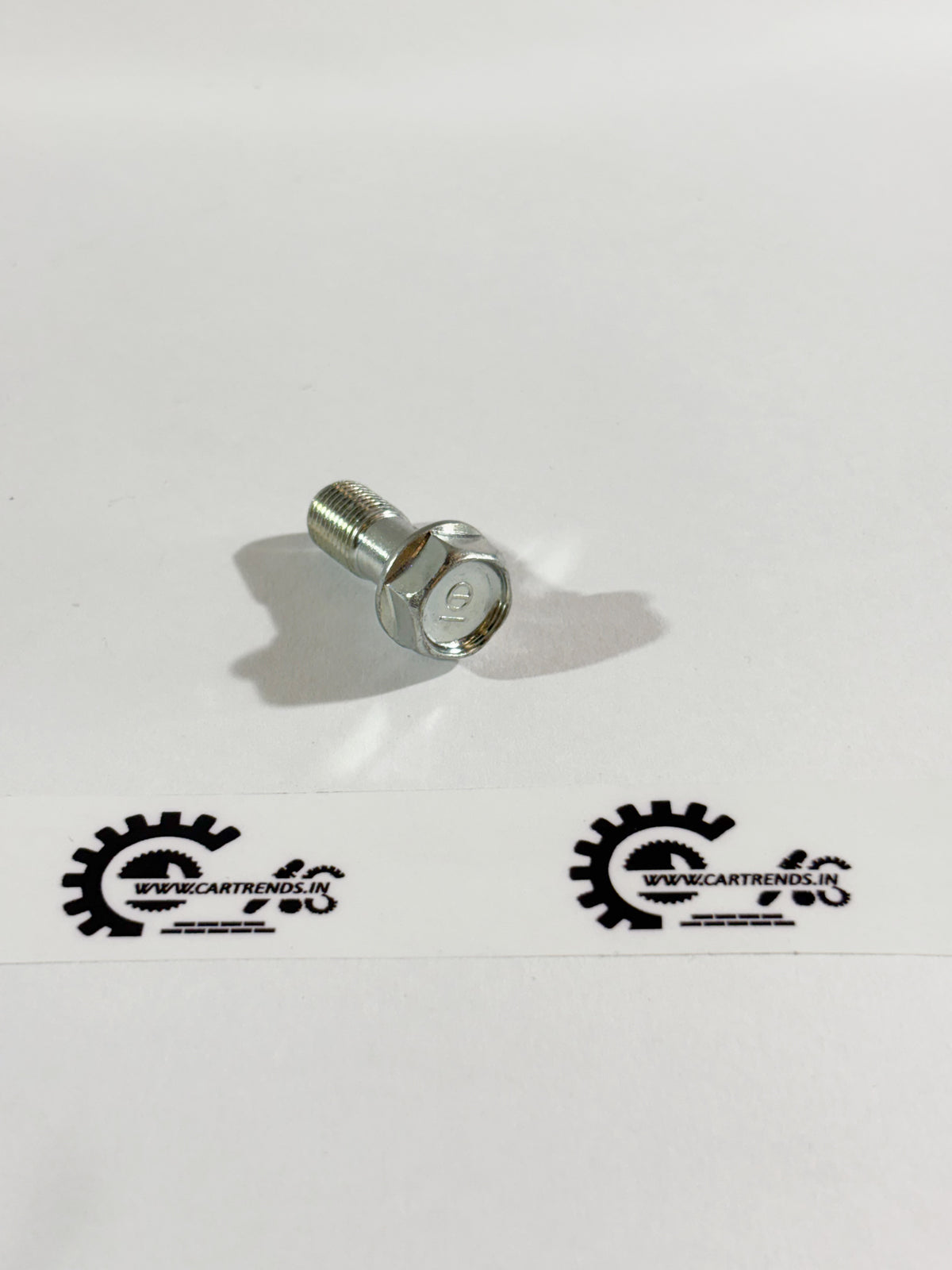 Honda Accord oil bolt, OEM replacement part, black metal bolt with threaded end for engine oil drain plug.