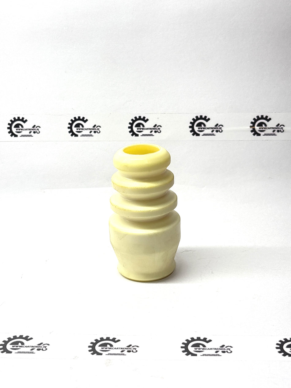 Honda rubber bump stop FR 51722T00T01 showing the black rubber component designed to absorb shocks and vibrations.