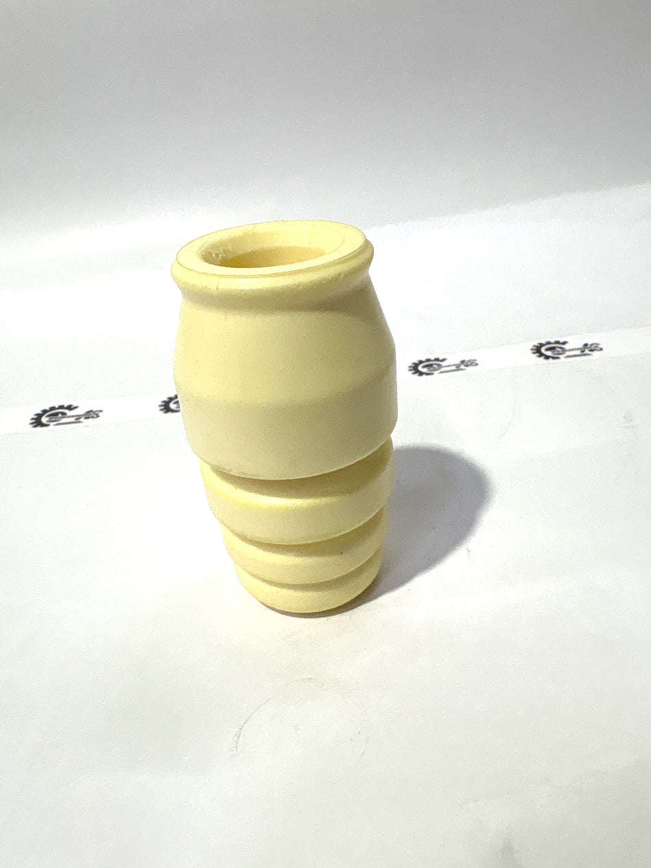 Honda rubber bump stop FR 51722T8NT01, vehicle suspension component, showing a black rubber bump stop for Honda models.