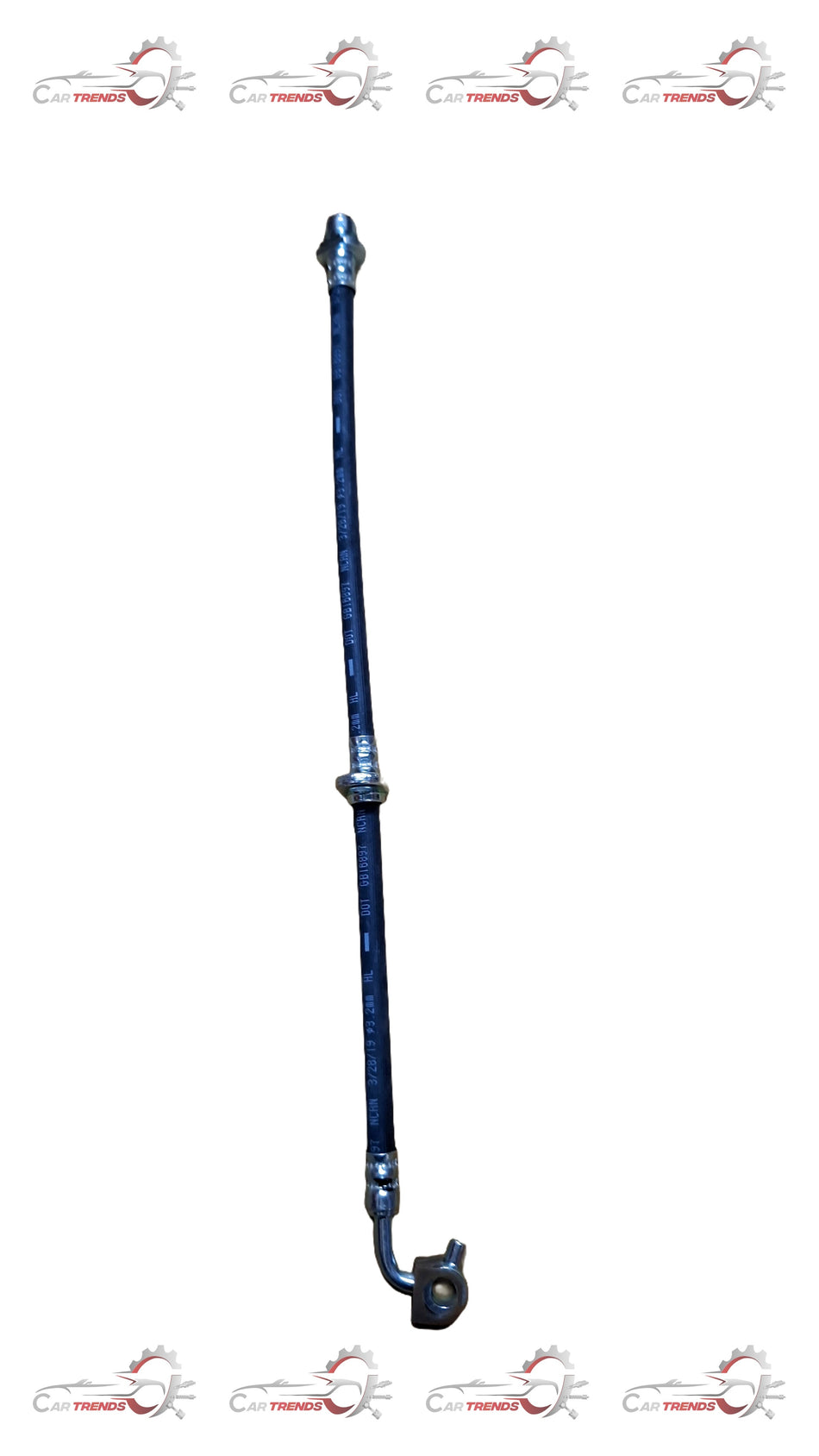 Honda brake hose R 01464SWA020, flexible rubber brake line for Honda vehicles, shown in the image.