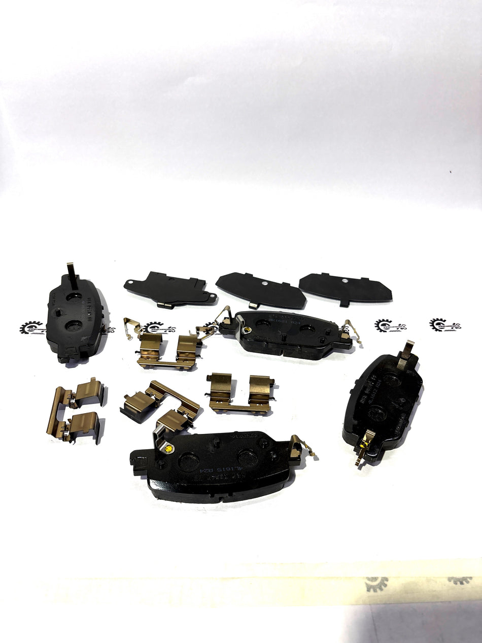 Honda SET.PAD RR 43022TLAA00 brake pad set for motorcycle, showing the new brake pads with metal backing plates.