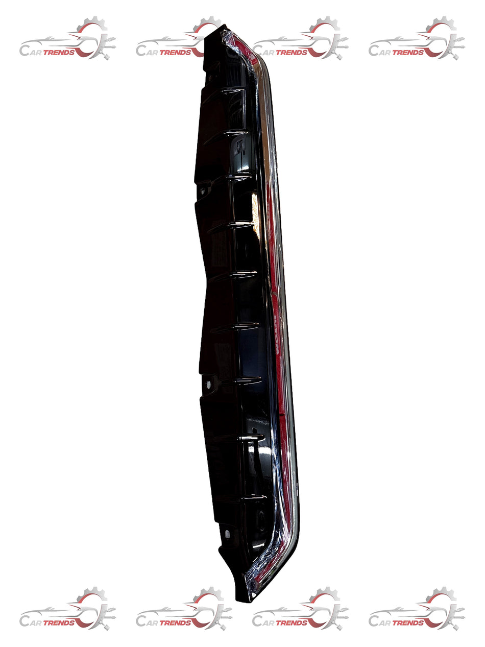 Honda City Amaze side under spoiler in black, shown attached to the vehicle's side for enhanced sporty look and aerodynamics.