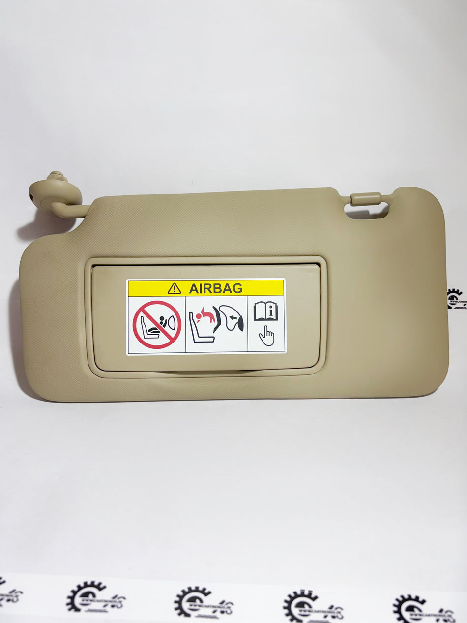 Honda sunvisor assembly for the left side, part number 83280T9DD91ZA, in black with textured finish.