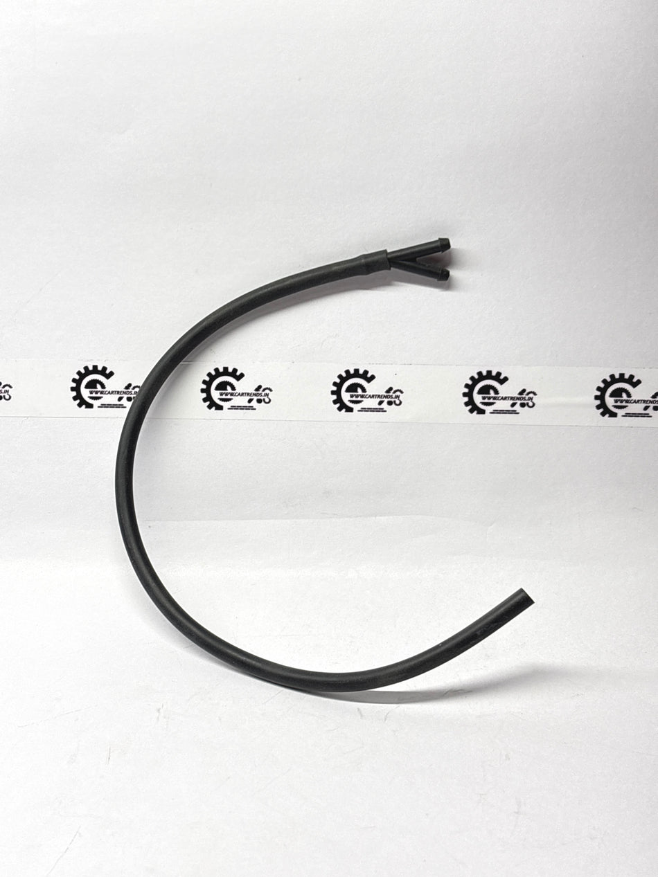 Honda Tube 370 76837SELT01, automotive replacement part, shown in black with metal connectors, for Honda vehicles.