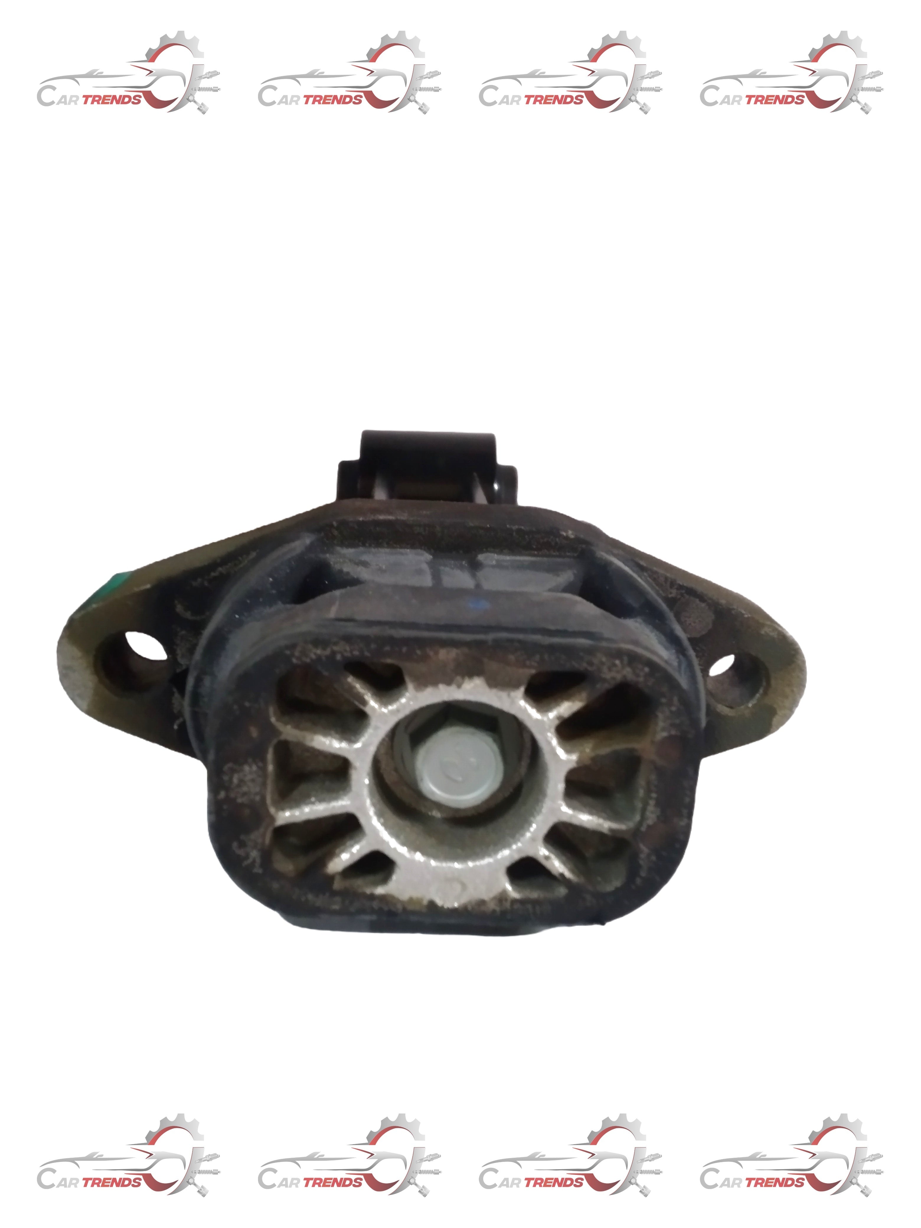 Hyundai Gear Box Mounting I 10 Grand, automotive engine mount part, shown in black with mounting brackets and bolts.