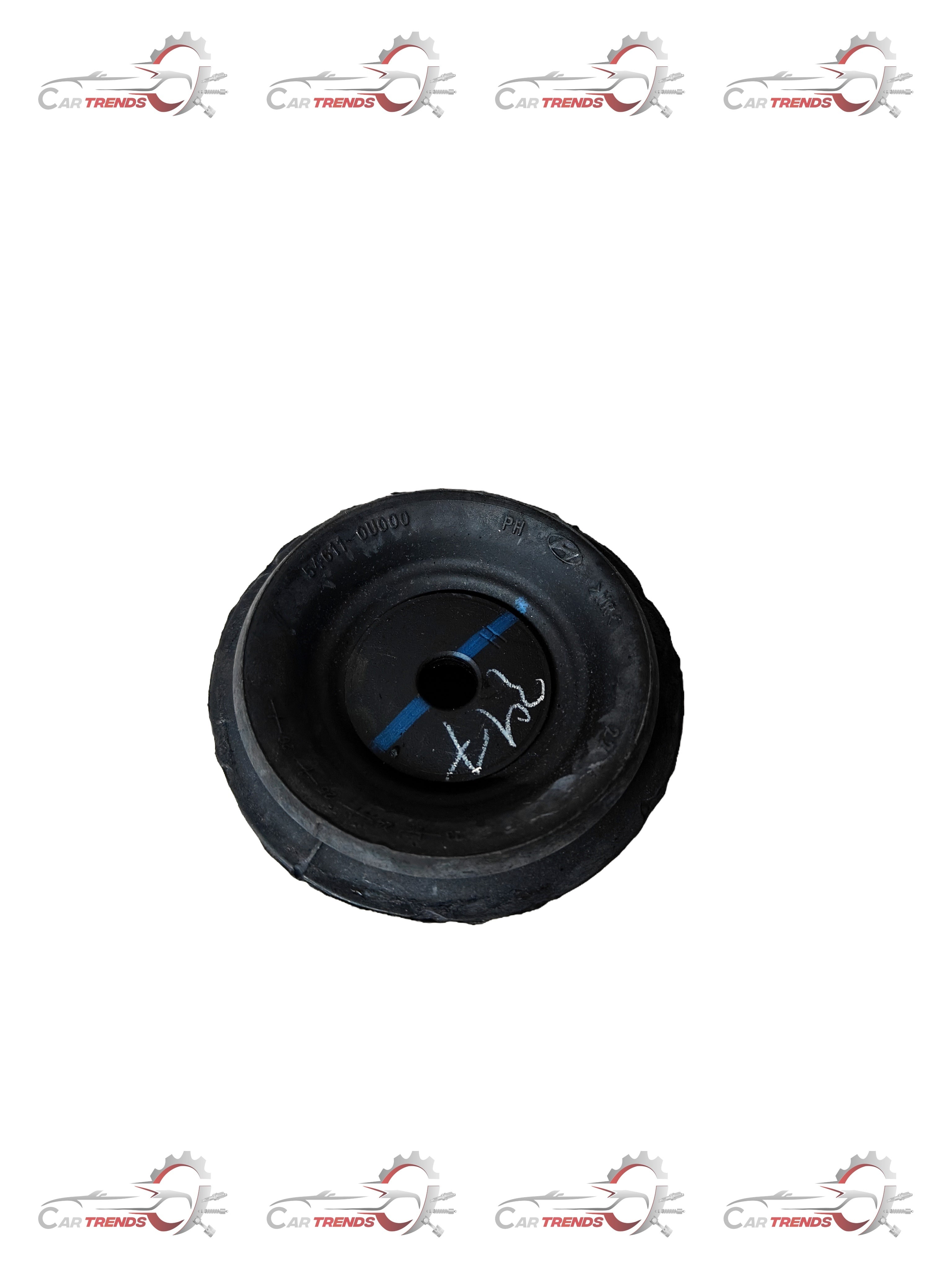 Hyundai Shock Absorber Mount for Xcent Petrol and Verna Fluidic models, showing the black rubber and metal component.