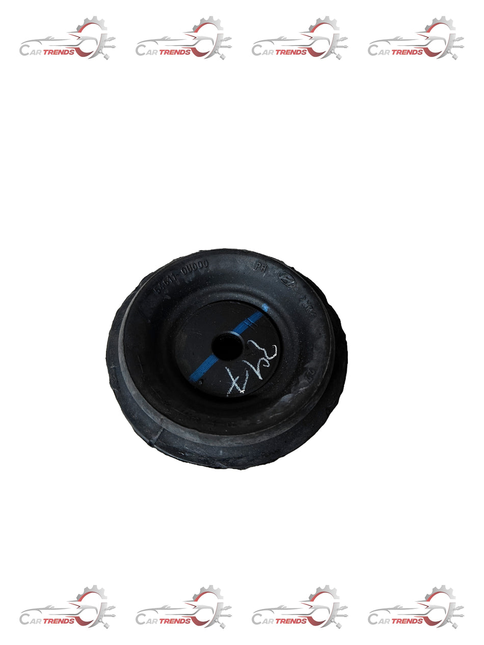 Hyundai Shock Absorber Mount for Xcent Petrol and Verna Fluidic models, showing the black rubber and metal component.