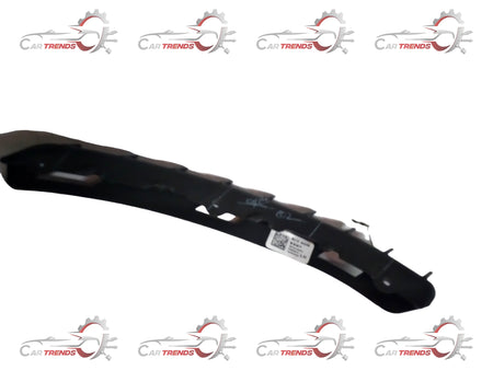 Hyundai 86525K6400 front bumper bracket Aura LH, automotive part, shown in a close-up view with mounting points and metal structure.