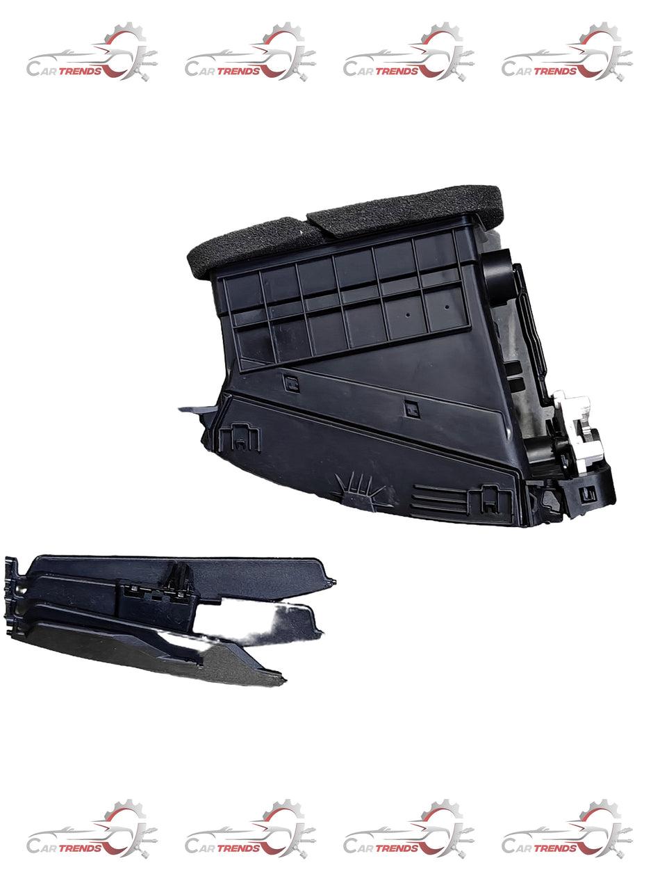 Hyundai AC vent I 20 LH, car air vent for Hyundai I 20 model, black plastic grille with adjustable louvers.