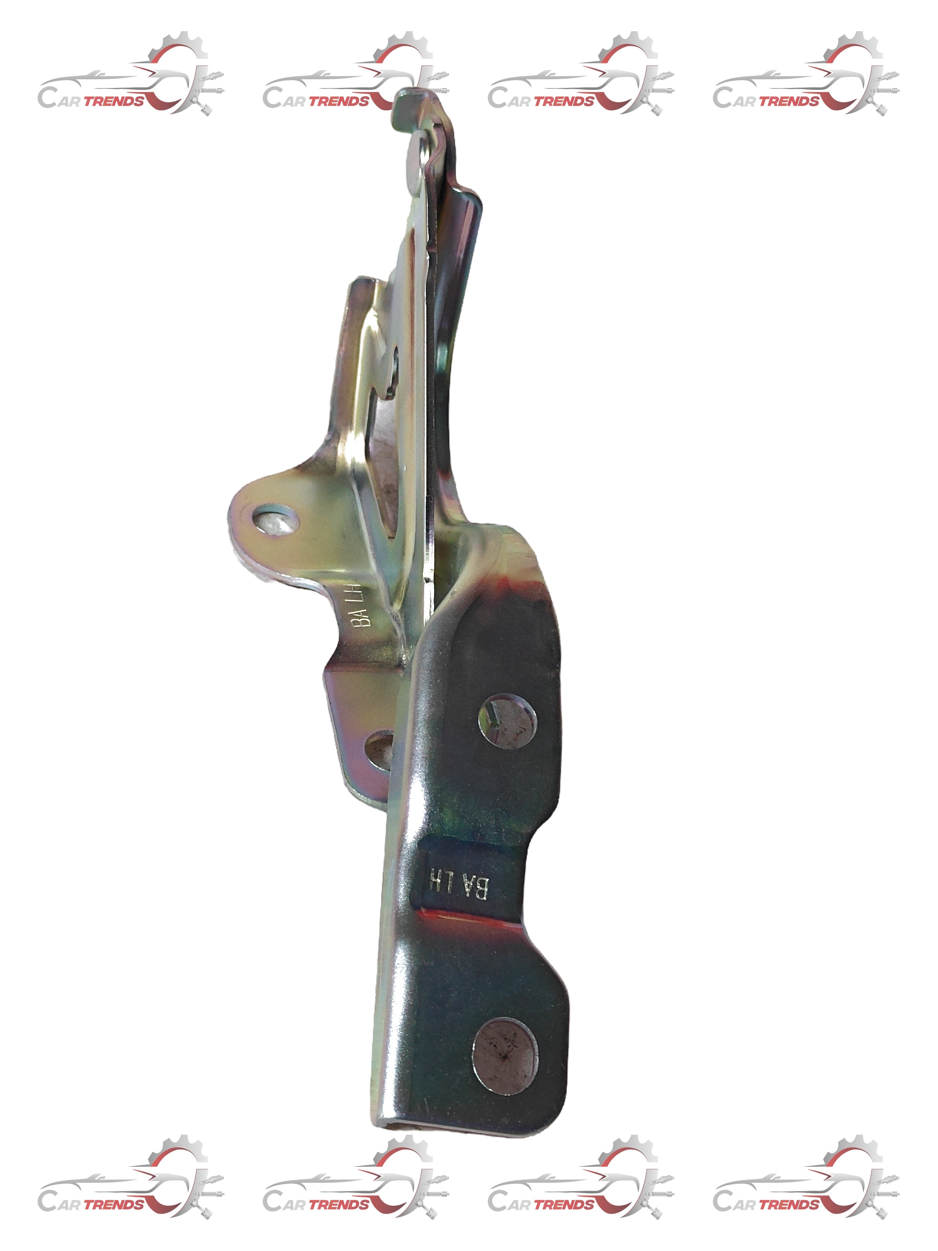 Hyundai Bonet Hinge XCENT LH for Grand i10 2013-2016, showing the left side hinge assembly in a close-up image