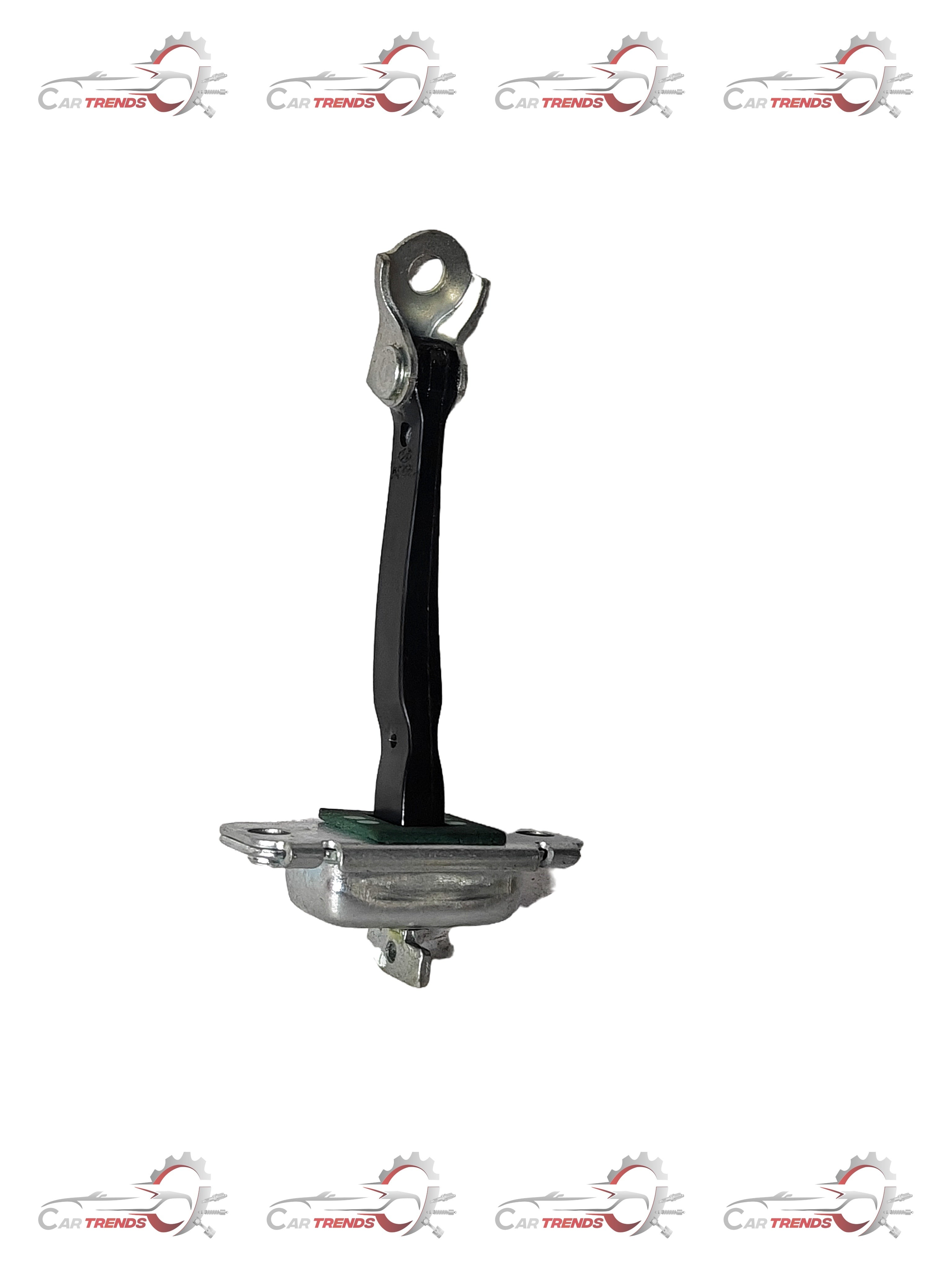 Hyundai rear left door checker assembly, part number 77980K6000, showing the metal hinge and locking mechanism.
