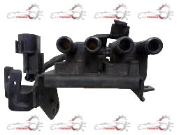 Hyundai ignition coil assembly 2730103000, automotive engine part with black coil and connector for ignition system.