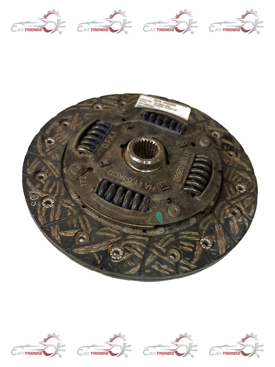 Hyundai clutch disc assembly for Hyundai vehicles, showing the clutch disc with friction material and central hub.