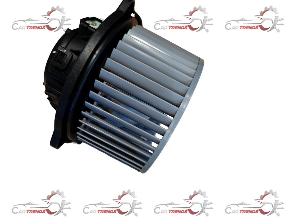 Hyundai EON fan motor, model 971131Y700, showing the compact black fan motor with wiring attached.
