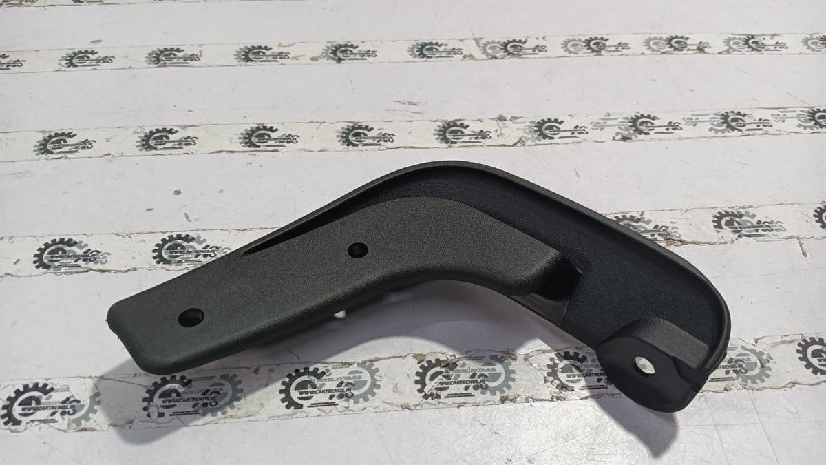 Hyundai Grand i10 LH rear wheel guard, part number 86841B4000, shown in black plastic on a white car.