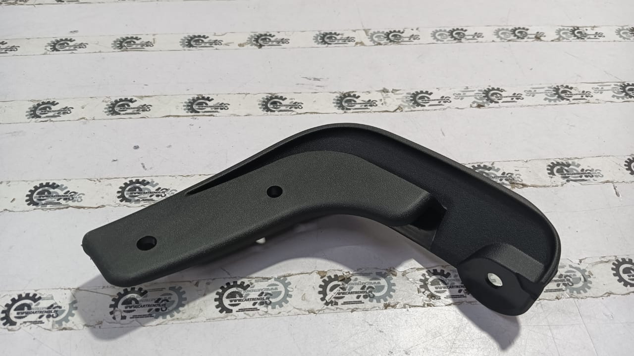 Hyundai Grand i10 LH rear wheel guard, part number 86841B4000, shown in black plastic on a white car.