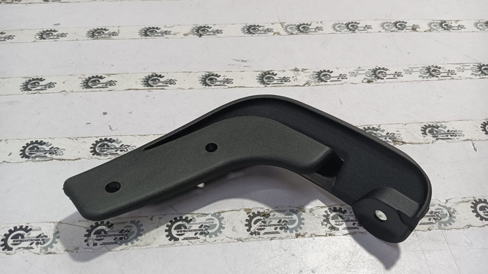 Hyundai Grand i10 LH rear wheel guard, part number 86841B4000, shown in black plastic on a white car.
