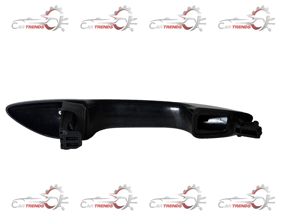 Hyundai rear outside left door handle, car exterior part showing the handle on a Hyundai vehicle.