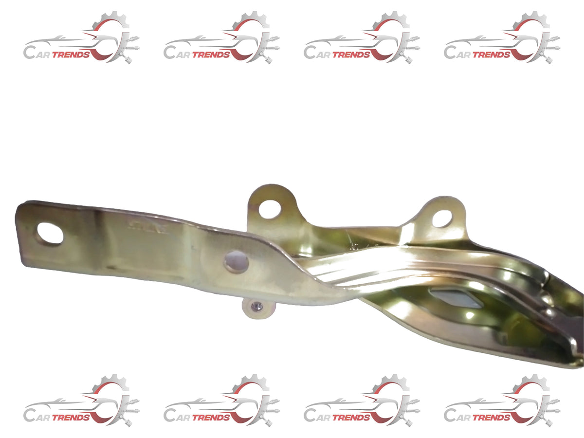 Hyundai left hood hinge assembly, model 66910AY000, showing the metal hinge component for vehicle hood attachment.