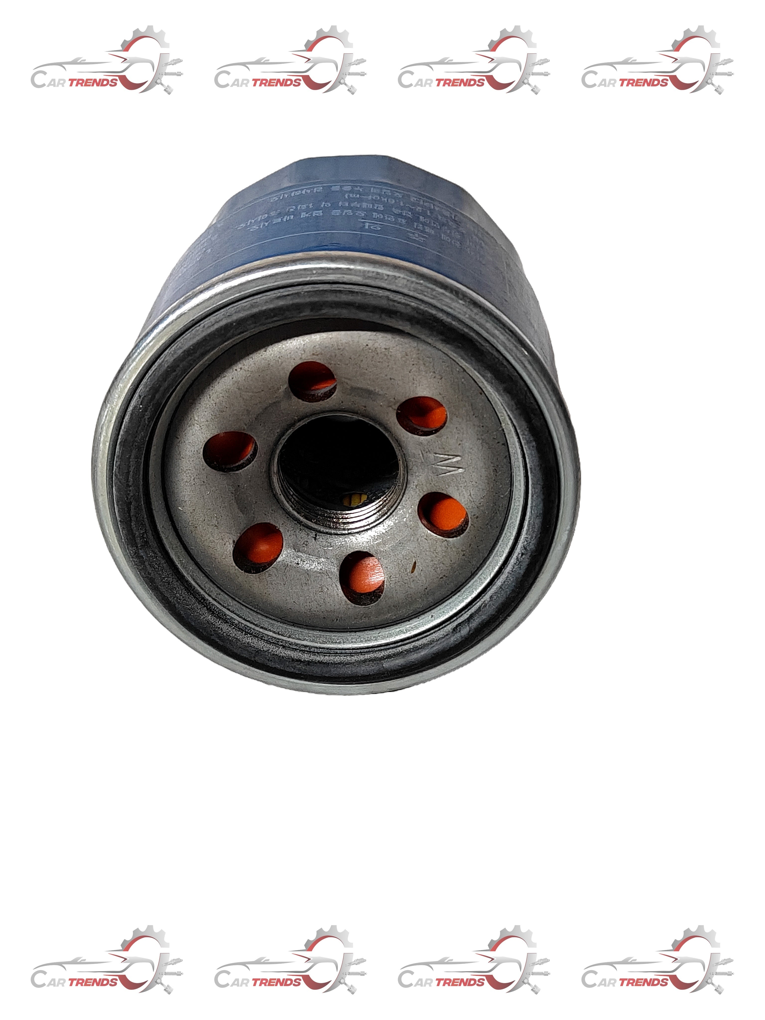 Hyundai I20 oil filter Spare part, close-up view of the black cylindrical filter for engine oil filtration.