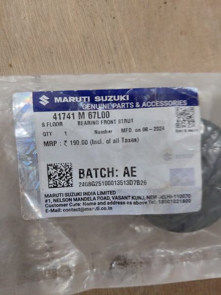 Maruti Suzuki front strut bearing 41741M67L00, automotive suspension component for vehicle stability and smooth ride.