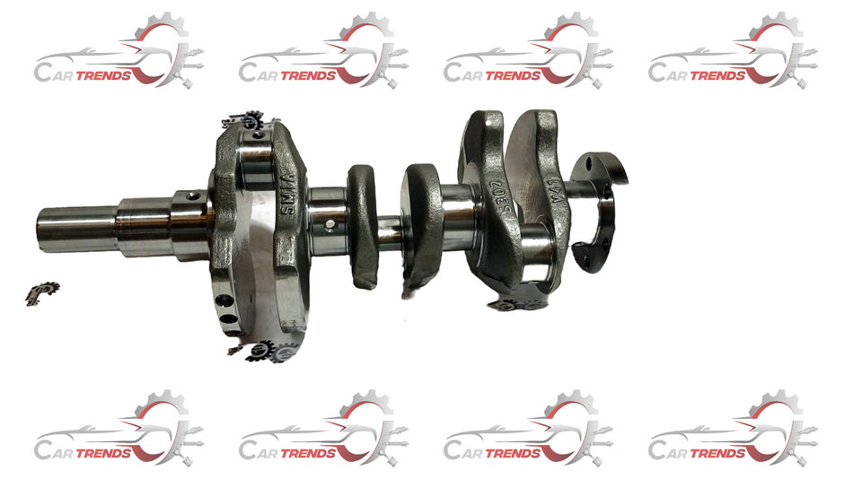 Maruti Suzuki crankshaft A Star model 12221M71M00, metallic engine component for vehicle engine repair and maintenance.