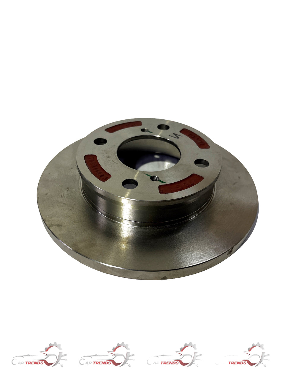 Maruti Suzuki front disc brake 55311M76G31 for vehicle replacement, showing metal disc with mounting holes and brake pads.