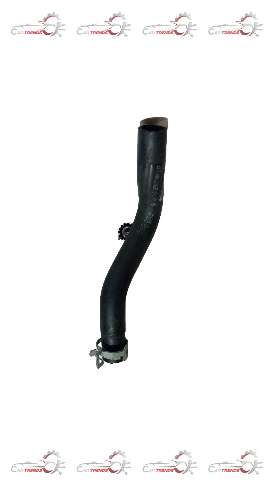 Maruti Suzuki hose heater outlet part 17872M55R50 showing a black plastic connector with metal fittings.