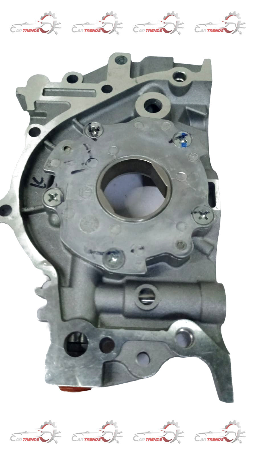 Maruti Suzuki oil pump assembly part 16100M77A13, automotive engine component, shown in a close-up image